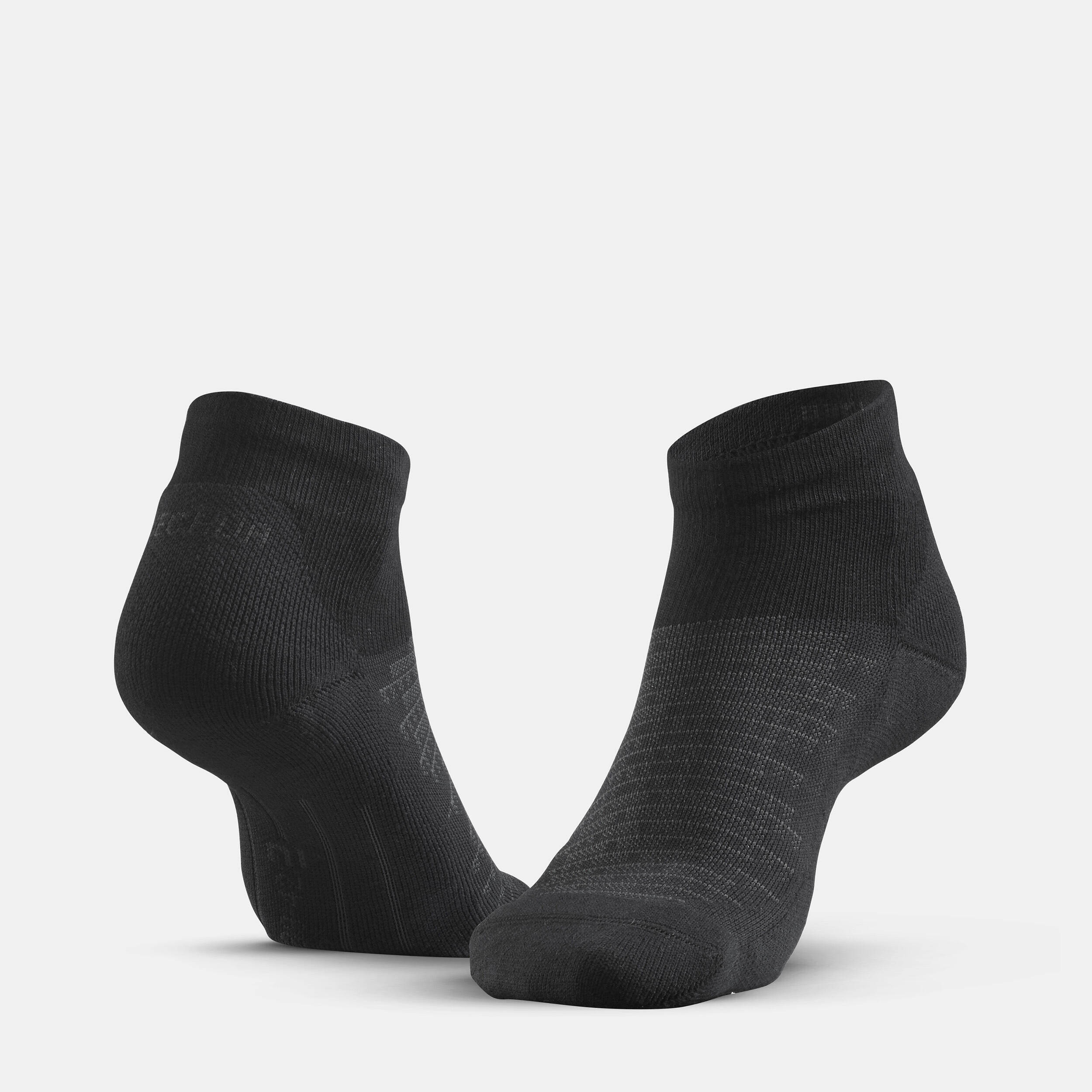 Unisex Quick Dry Mid Ankle Socks 2 Pairs Black - NH100 -  2
