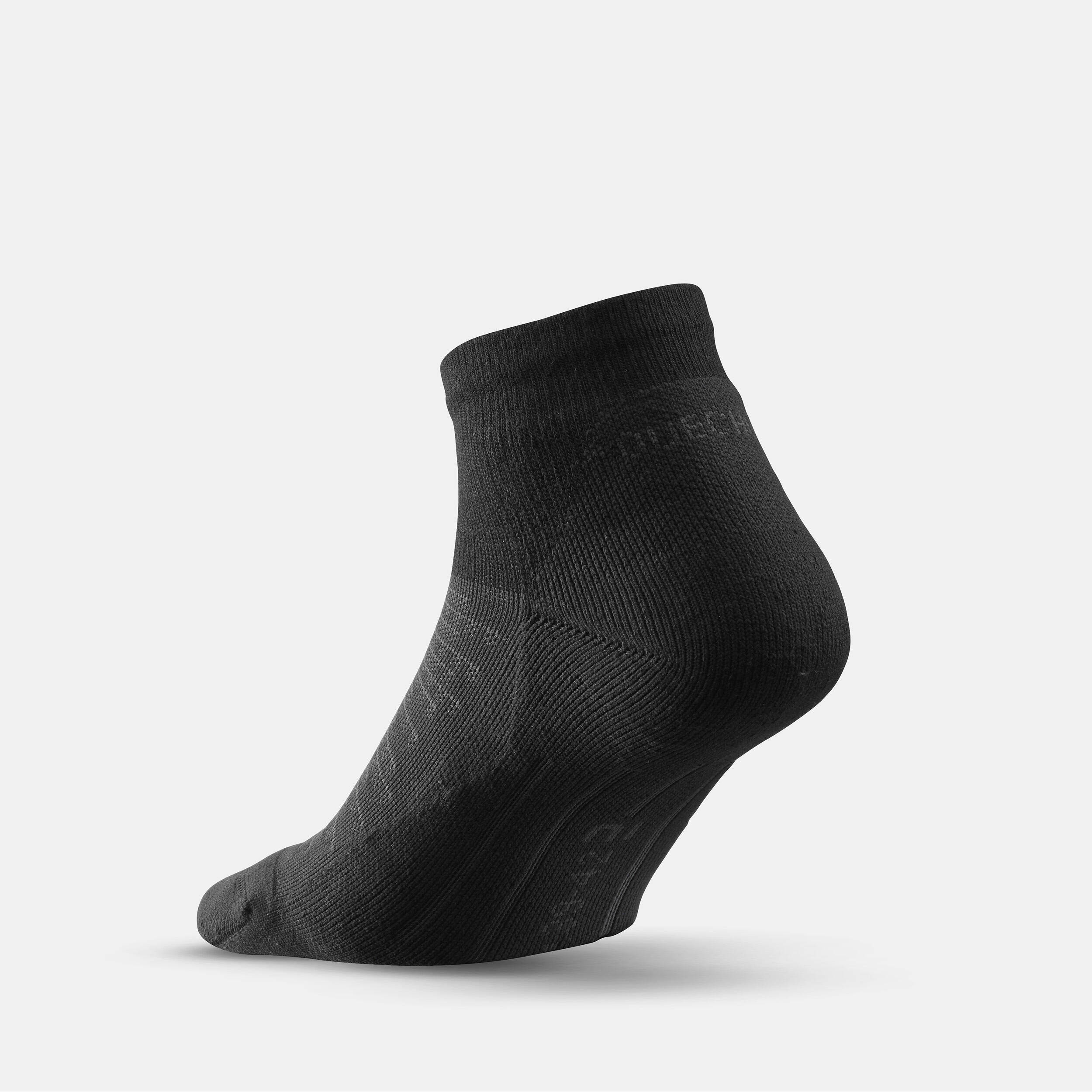 Unisex Quick Dry Mid Ankle Socks 2 Pairs Black - NH100 -  4