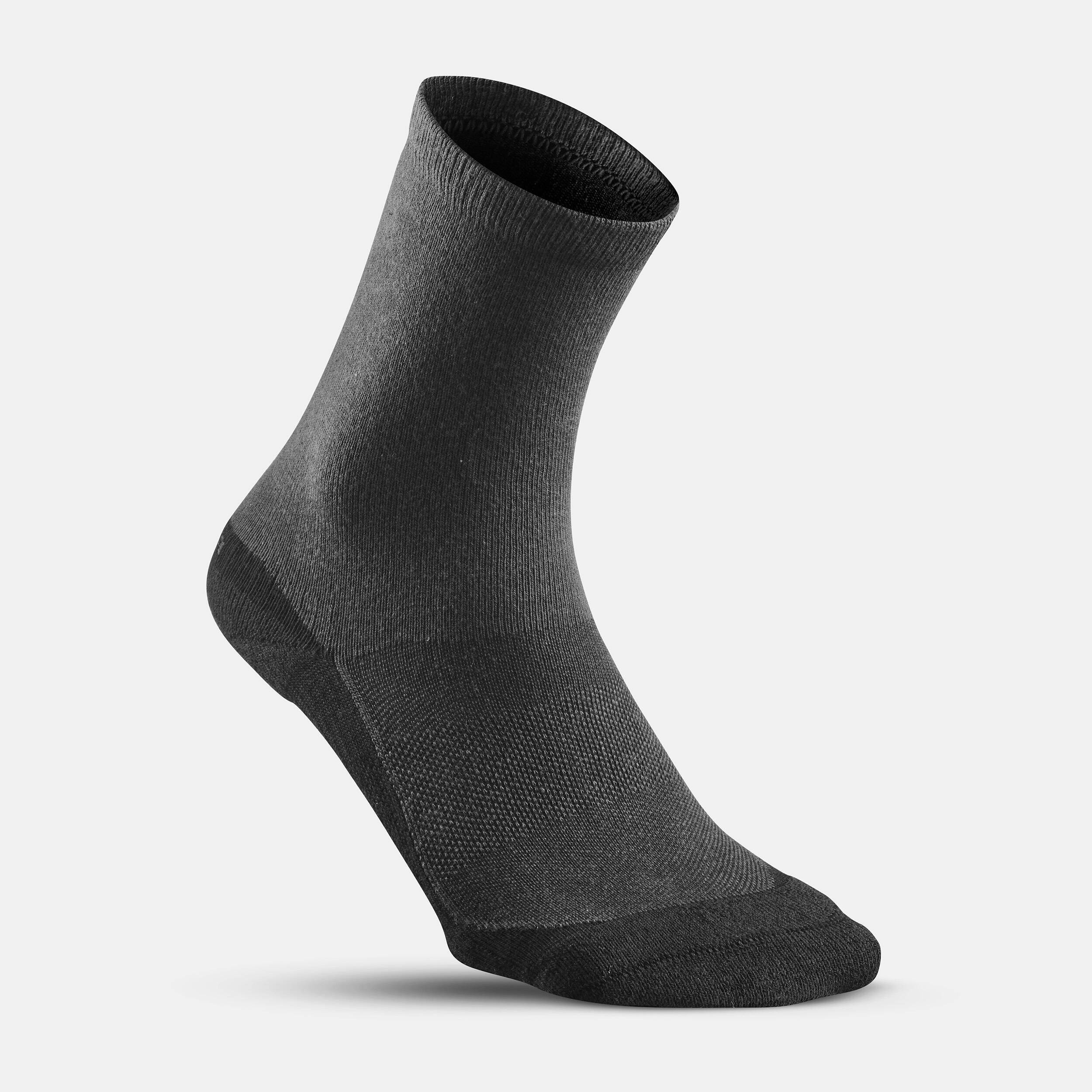 Unisex Quick Dry High Ankle Socks 2 Pairs Grey - NH50 -  3