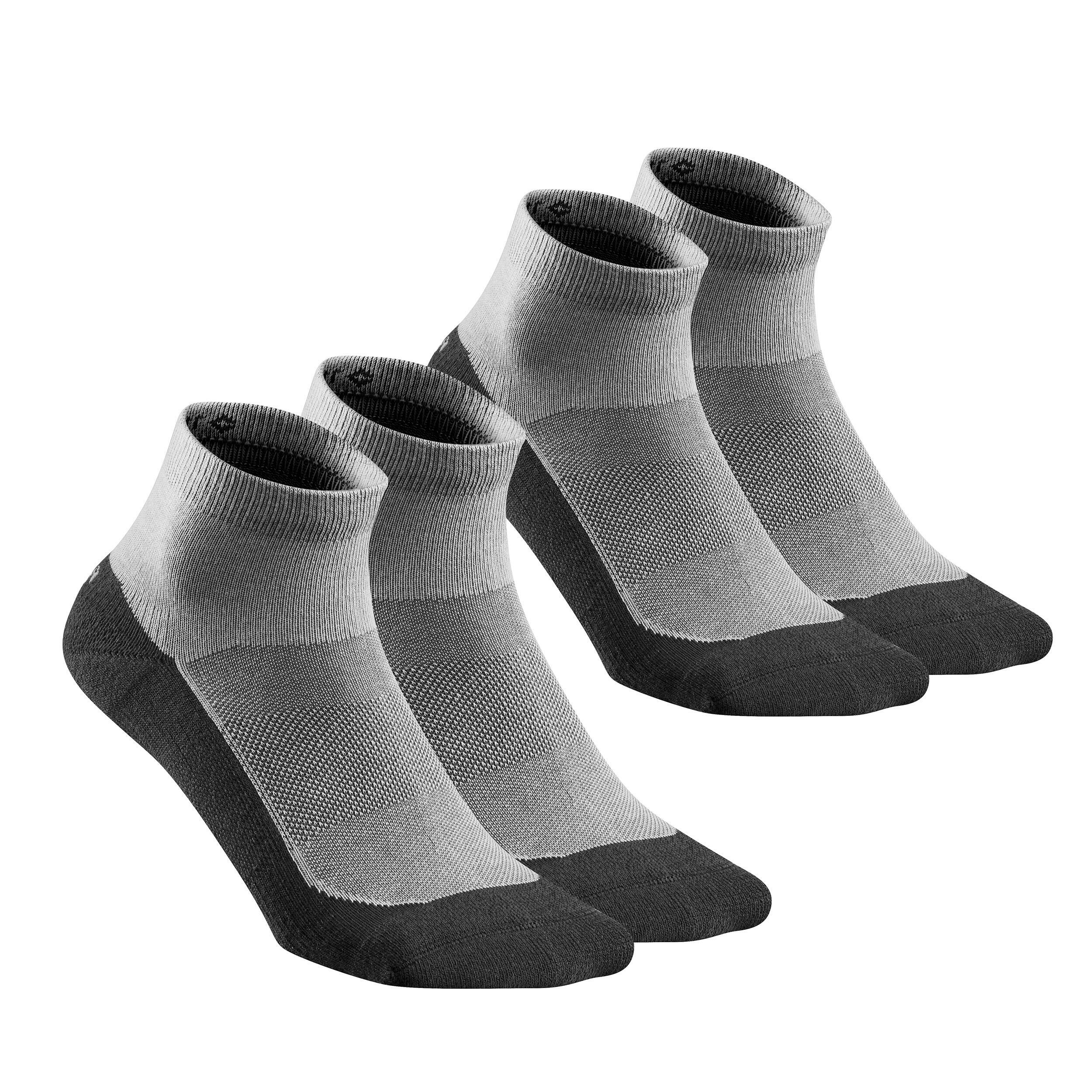 QUECHUA Sock Hike 50 Mid  - Pack of 2 pairs - Grey