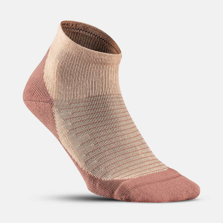 Sock Hike 100 Mid - Pack of 2 pairs - Coral and Grey