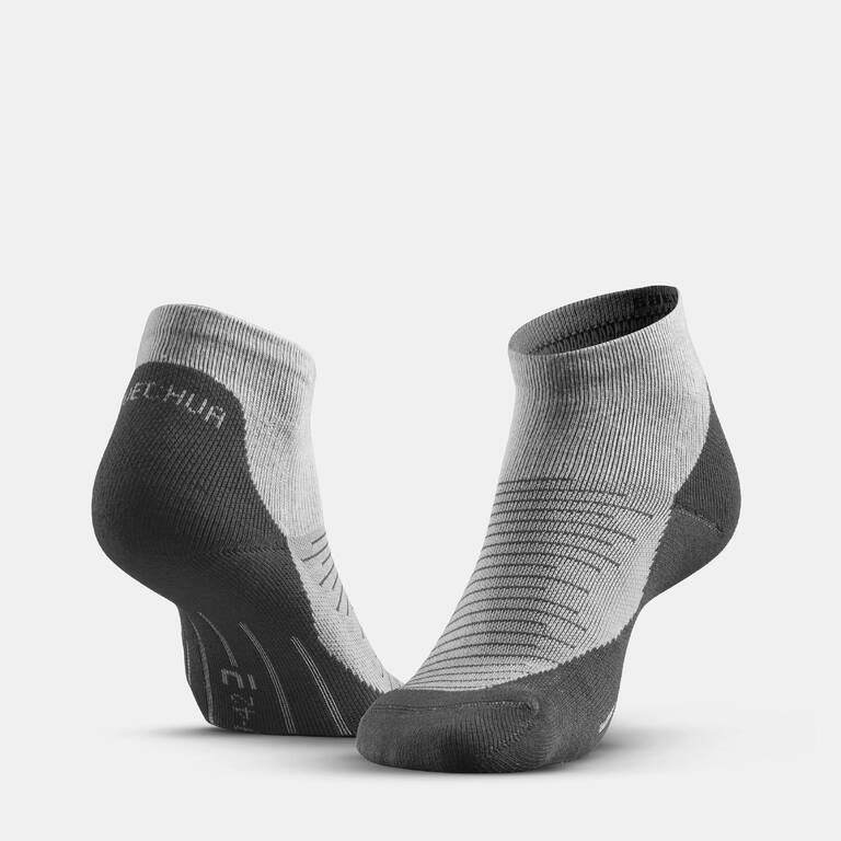 Sock Hike 100 Mid - Pack of 2 pairs - Coral and Grey