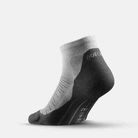 Sock Hike 100 Mid - Pack of 2 pairs - Coral and Grey