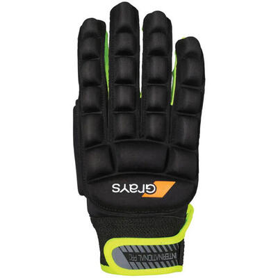Handschoen voor gemiddeld intensief zaalhockey kinderen/volwassenen zwart