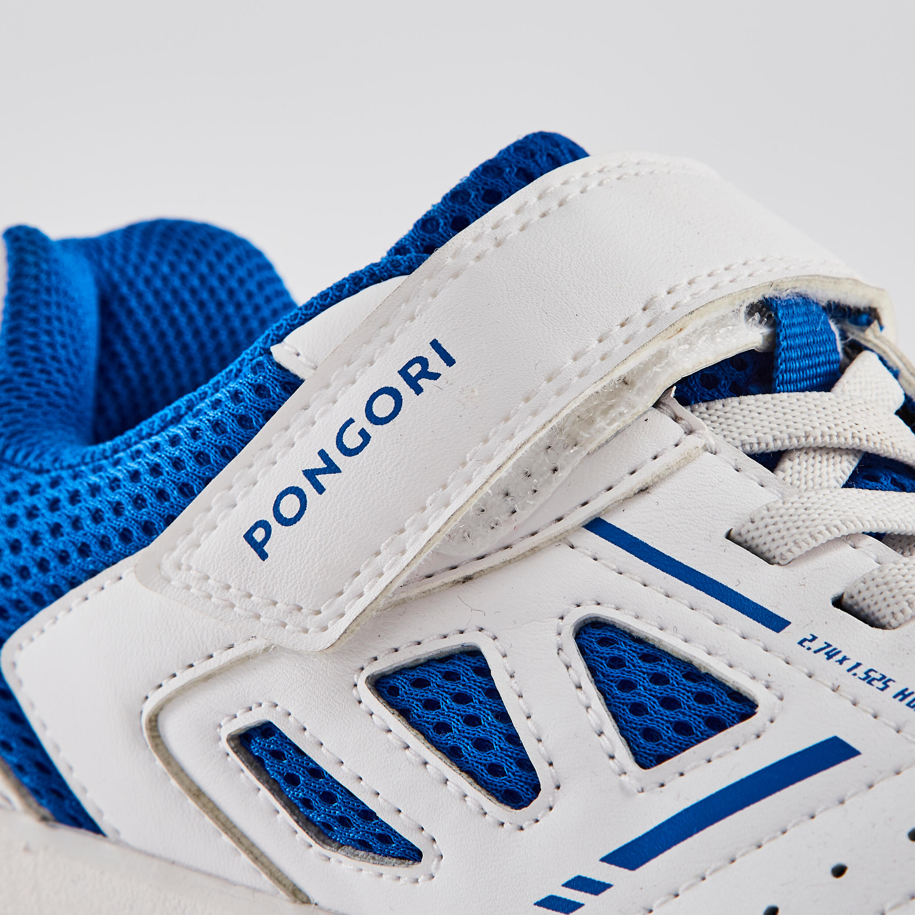 PONGORI TABLE TENNIS SHOES TTS 500 JUNIOR WHITE BLUE