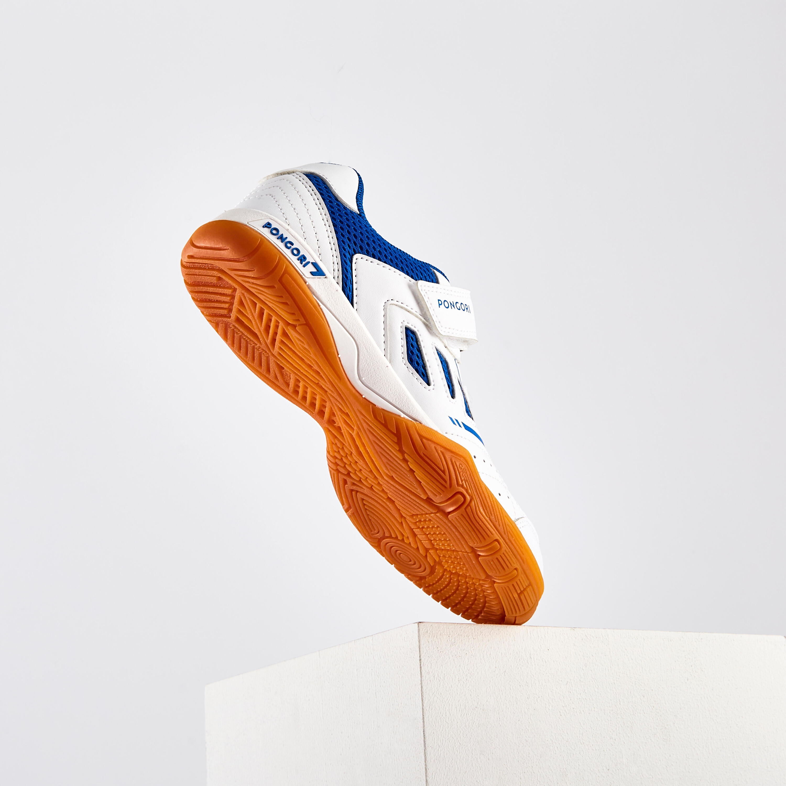 Chaussures de Tennis de Table Enfant TTS 500 Enfant - Blanc/Bleu 3/11