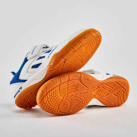 TABLE TENNIS SHOES TTS 500 JUNIOR WHITE BLUE