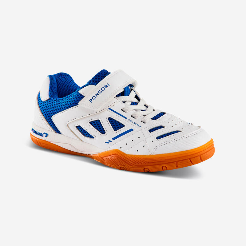 Chaussures de Tennis de Table Enfant TTS 500 Enfant - Blanc/Bleu