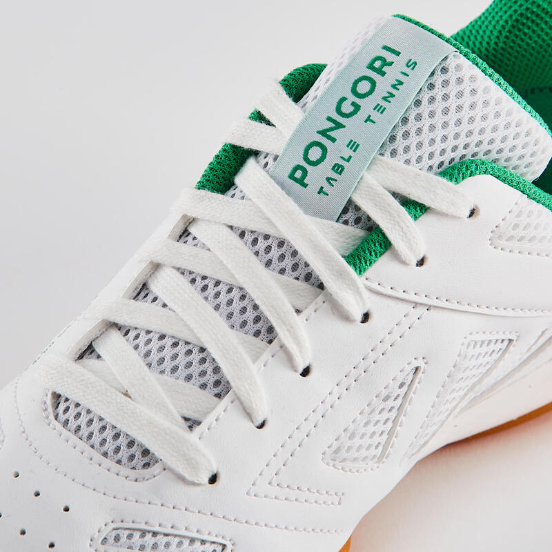 Table Tennis Shoes TTS 500 New - White/Green