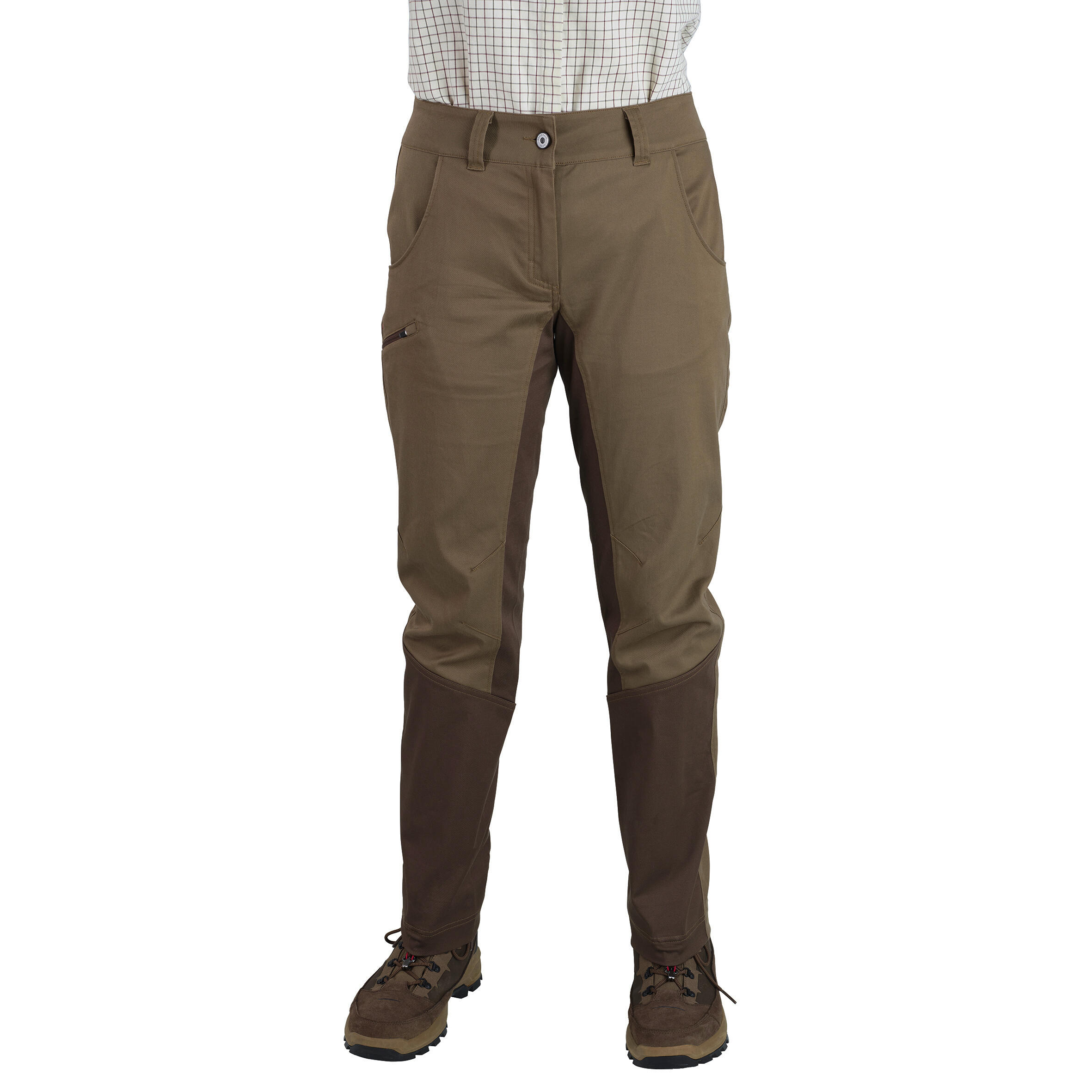 Women’s breathable trousers 500 brown