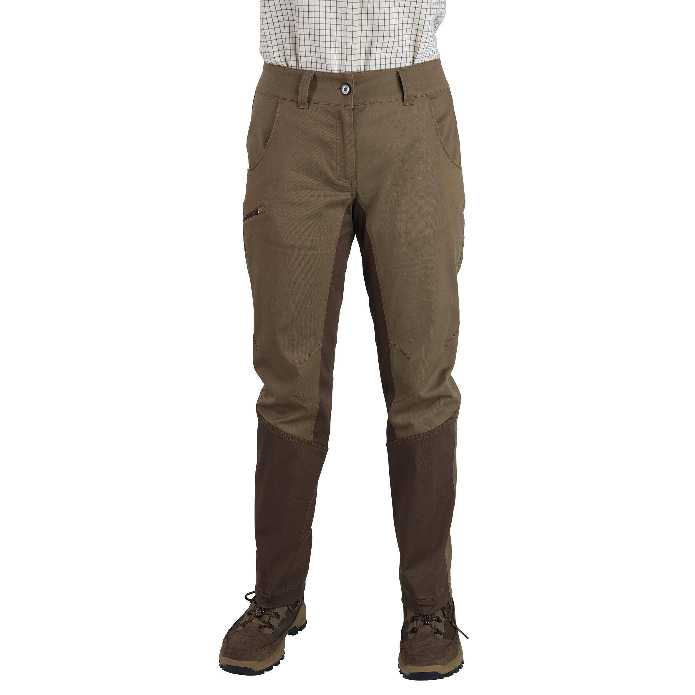 Women’s breathable trousers 500 brown -  3