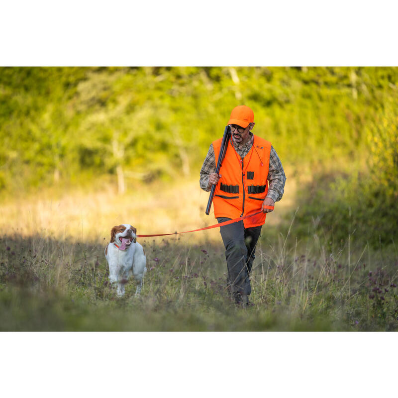 GILET CHASSE REVERSIBLE HOMME - STEPPE 300 FLUO/VERT