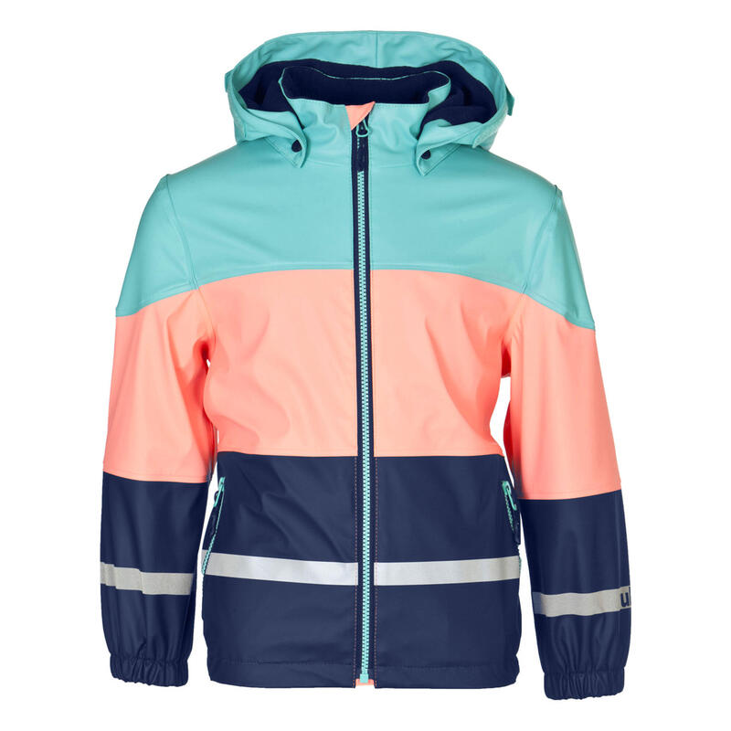 VESTE HIVER IMPERMEABLE DE RANDONNÉE - RUKKA MOGLI NEON SALMON - ENFANT 2-9 ANS