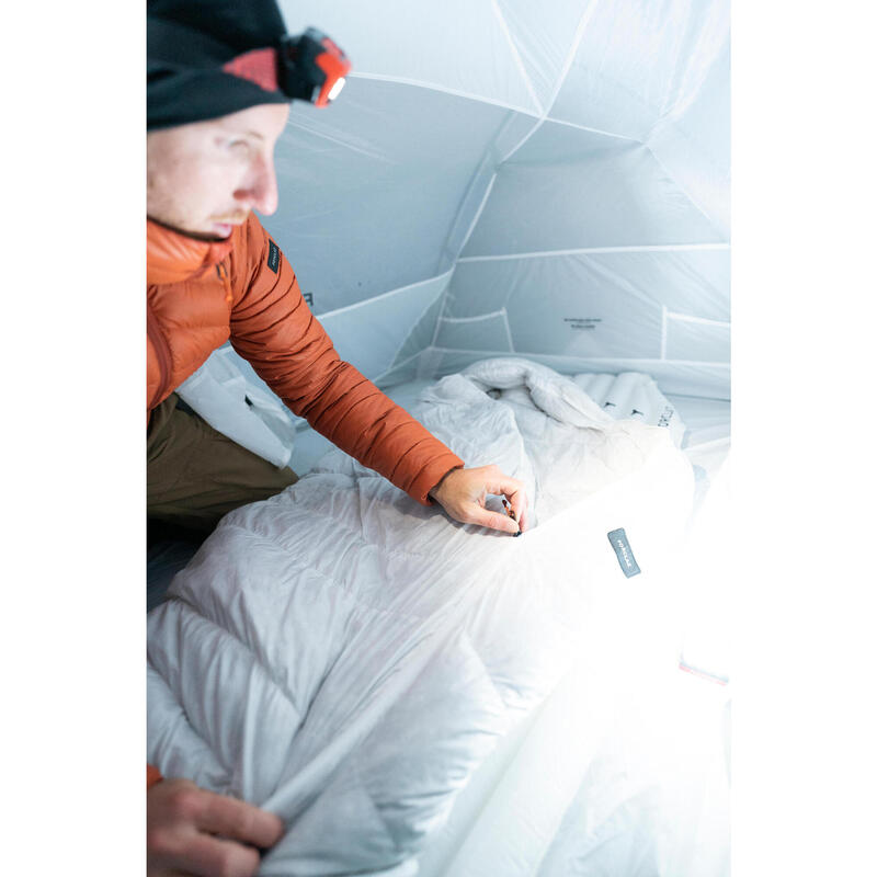 Saco de dormir trekking 0 ºC plumón Forclaz MT900 Minimal Editions
