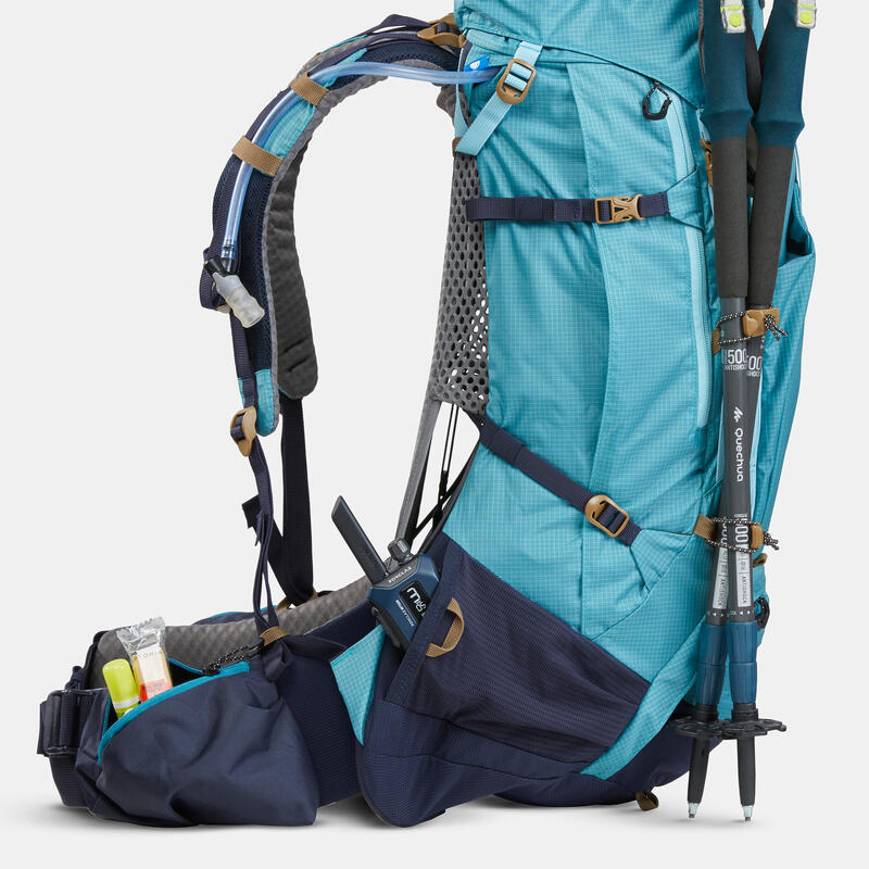 Rucsac Trekking la munte MT500 Air 45+10L Gri Damă 