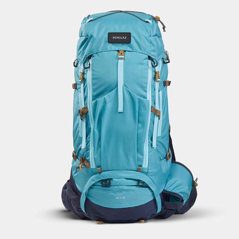 Rucsac Trekking la munte MT500 Air 45+10L Gri Damă 