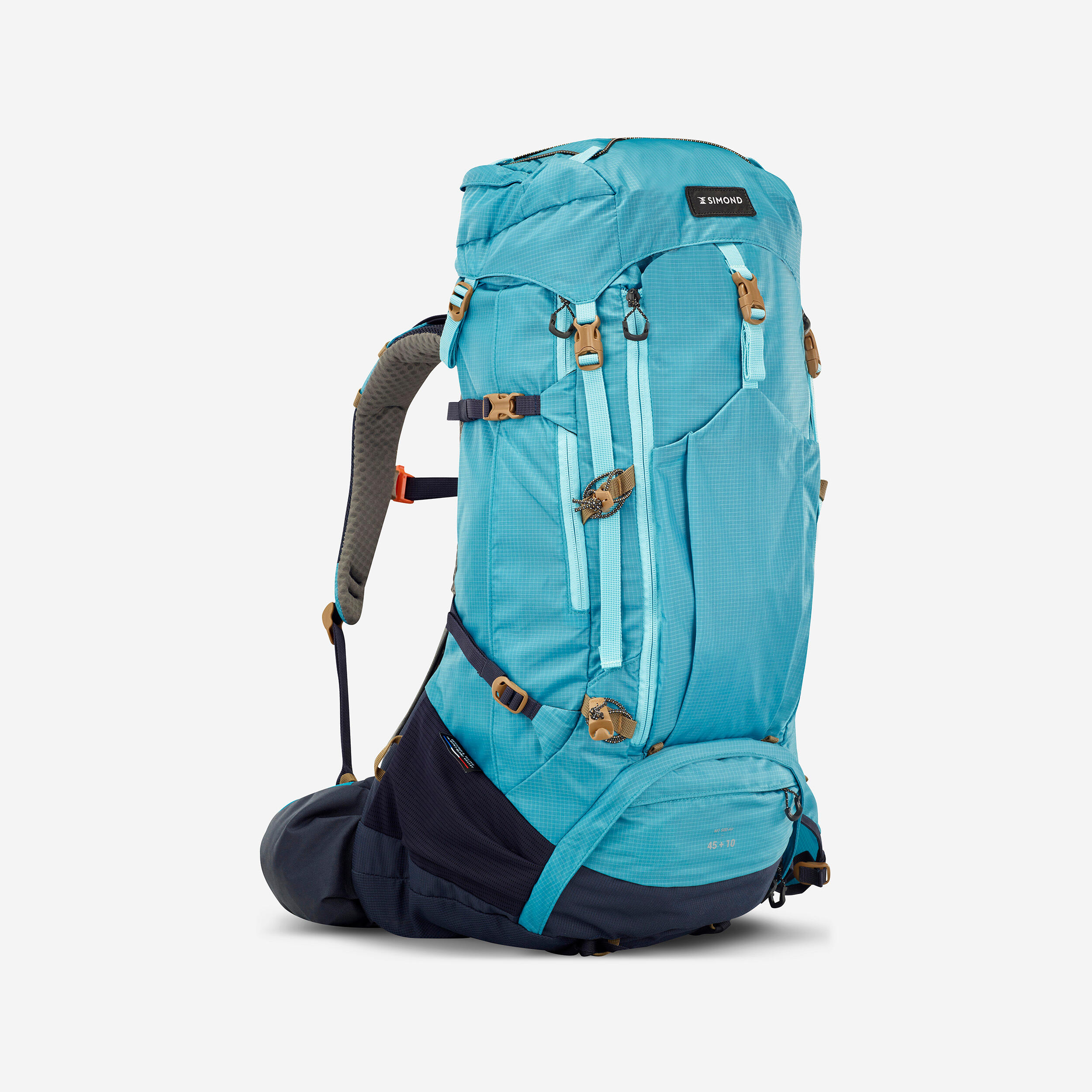 sac à dos de trekking femme 45+10 l - mt500 air - forclaz