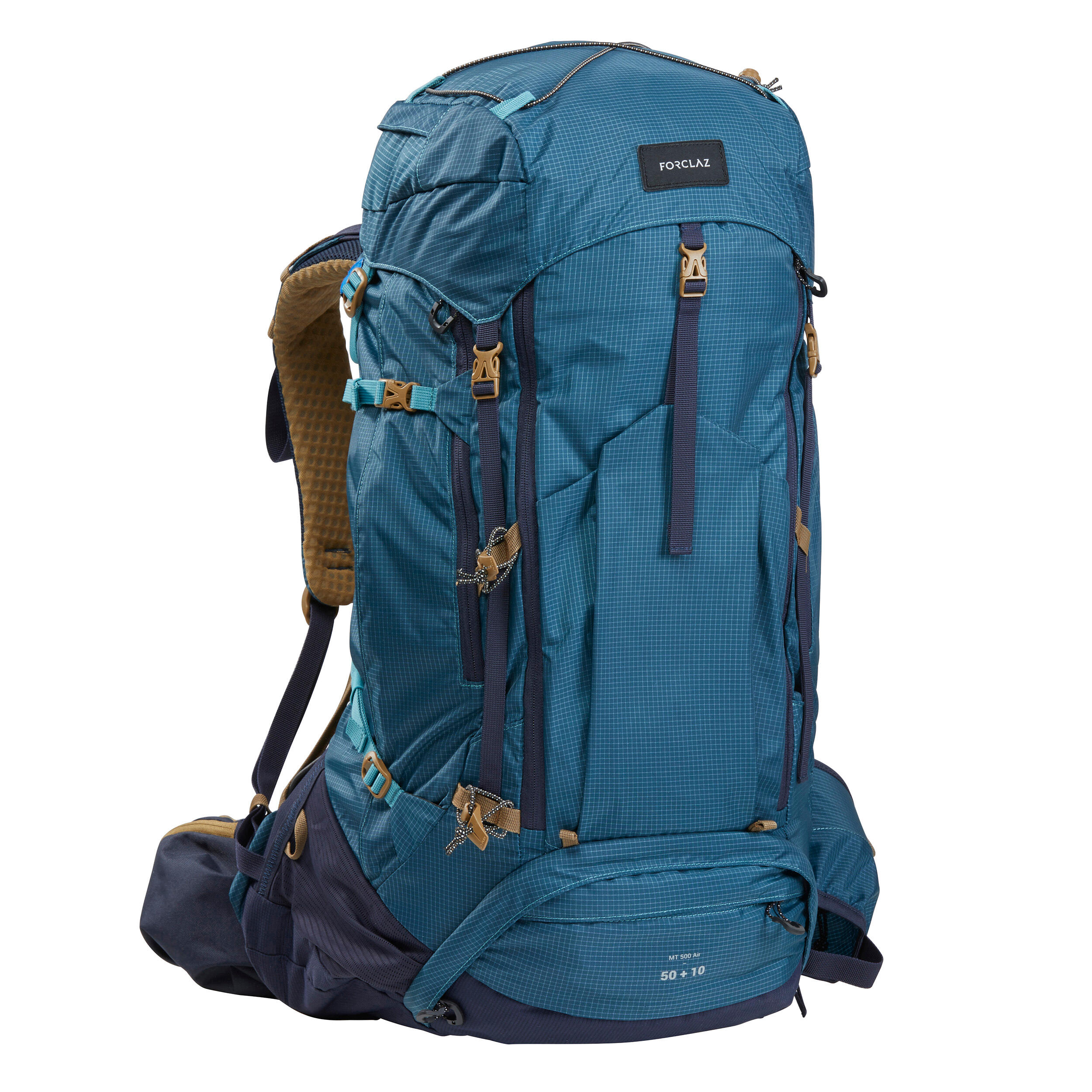 Mochila de trekking con funda impermeable 50+10L Forclaz MT500 Air