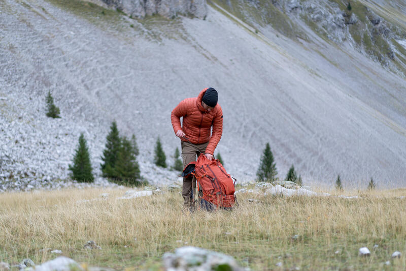 Geacă din puf Trekking la munte MT100 -5°C Albastru Bărbați