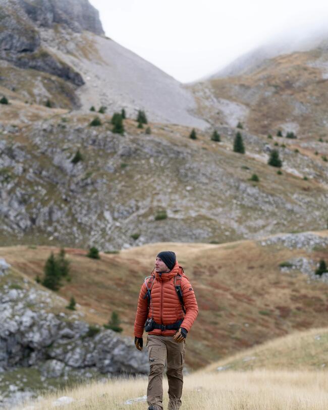 Men's Mountain Trekking Hooded Down Jacket - MT100 -5 °C