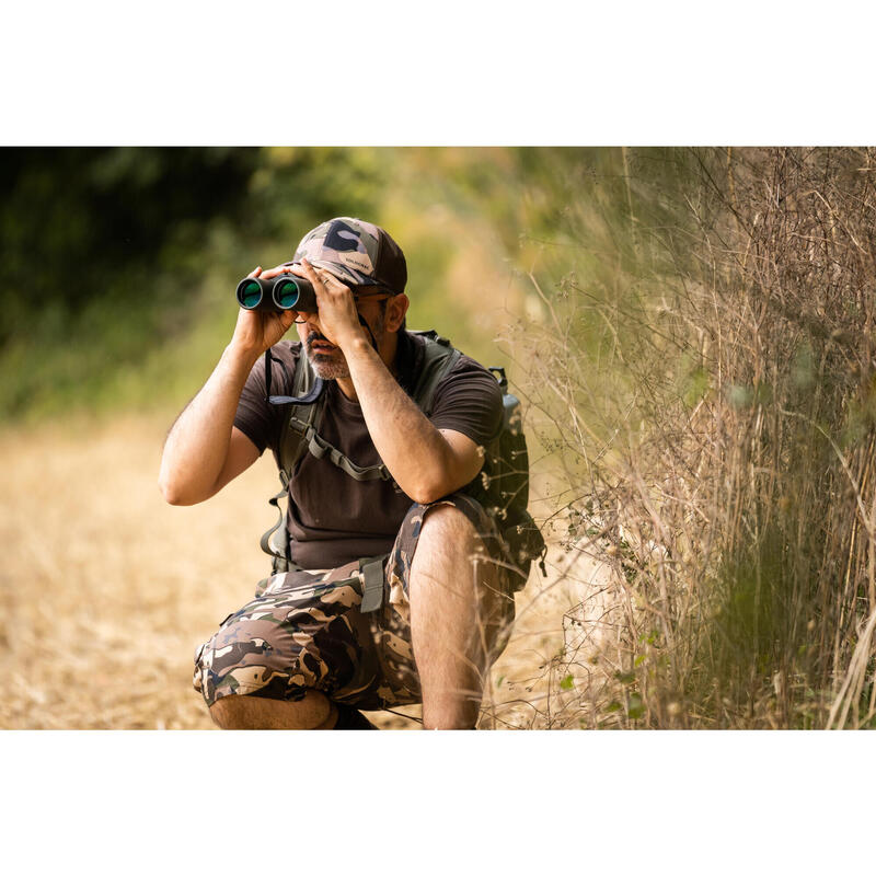 Erkek Kısa Kollu Basic Tişört - Kahverengi - Avcılık ve Doğa Gözlemi - 100
