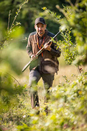 Men's Hunting Breathable Waistcoat - 520 brown V2