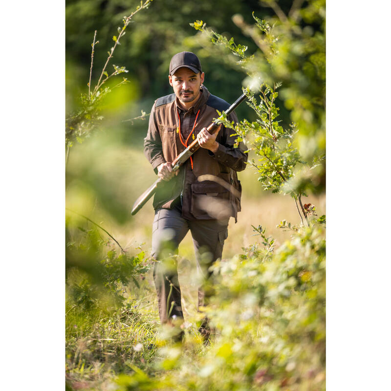 Pantalon Chasse Résistant Homme - Steppe 320 vert et marron