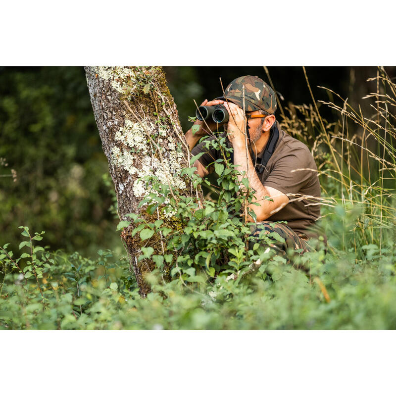 Casquette chasse 500 Résistante Camo Woodland Vert et Marron