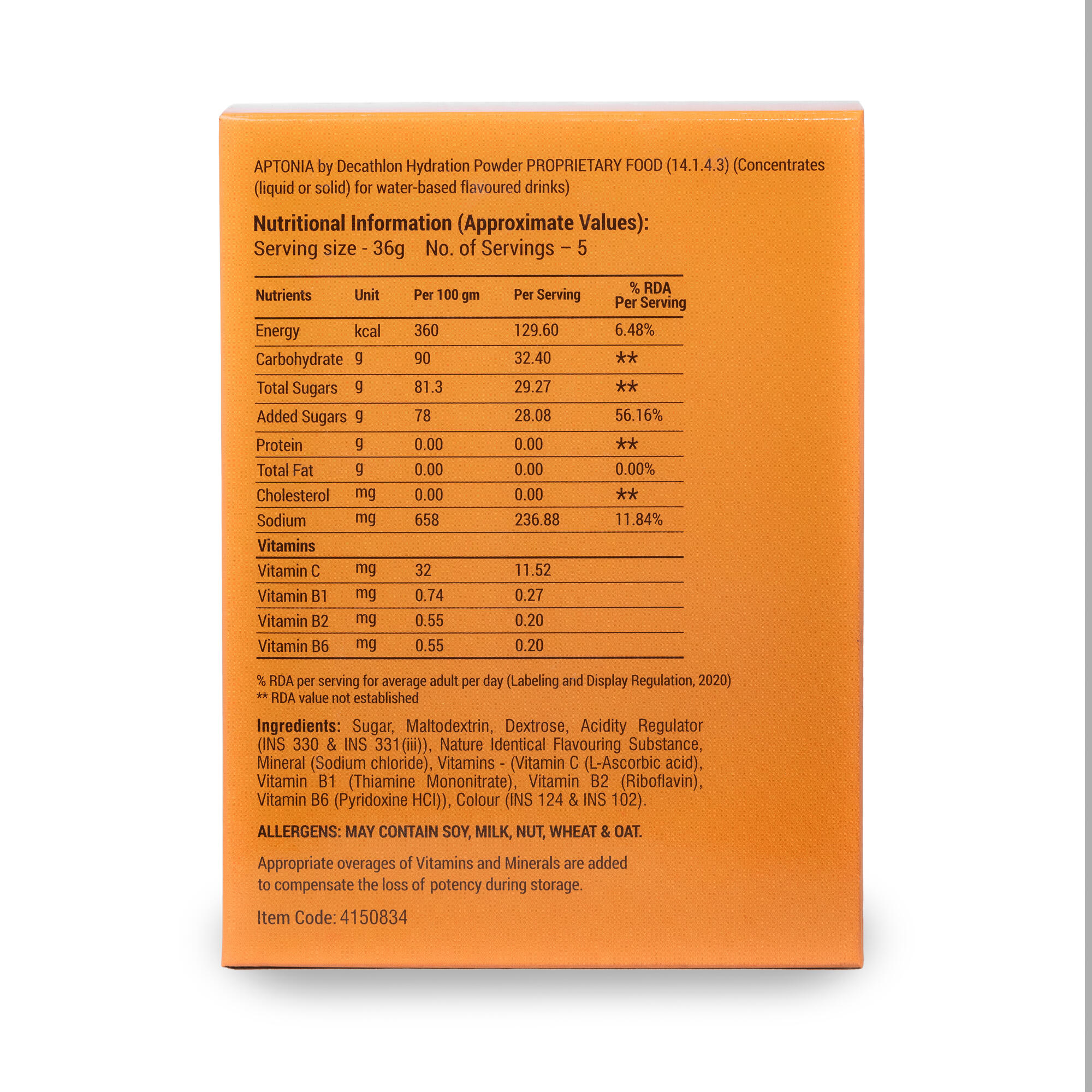 Hydration Powder pack of 5 - Peach