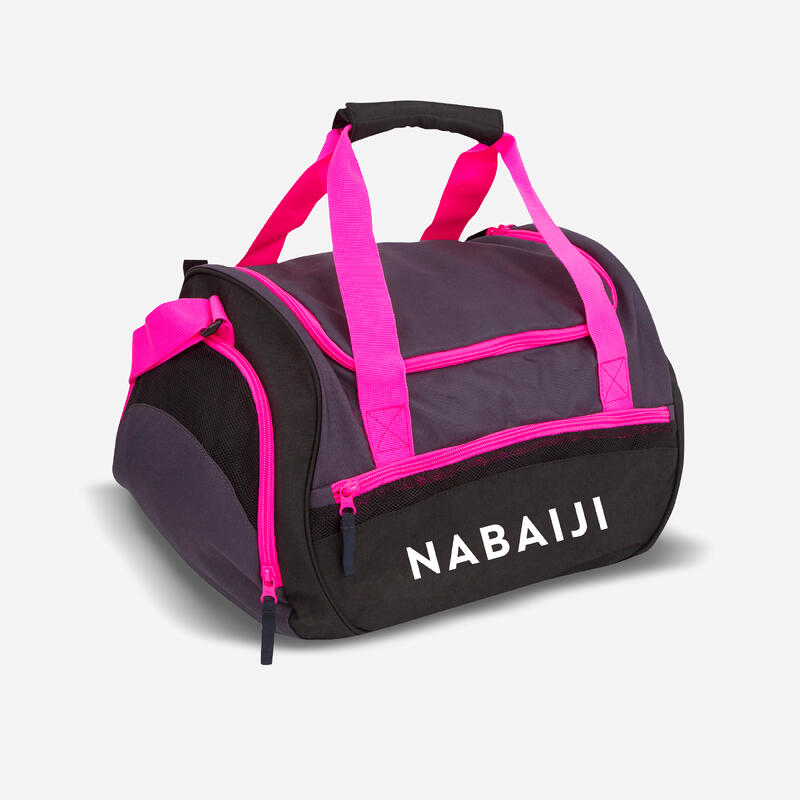 Bolsa 30 L compartimentos natación Nabaiji rosa/negro