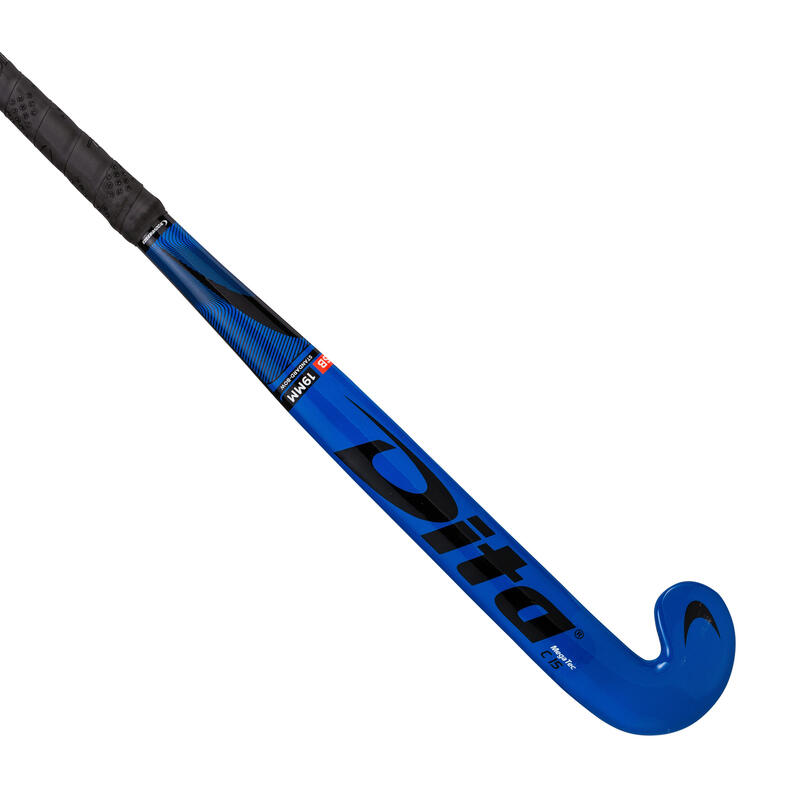 Stick de hockey indoor enfant débutant bois Megatec bleu noir