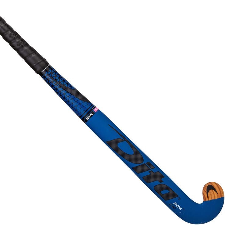 Stick de hockey en salle adulte confirmé LB bois/40% carbone MegaproC40 Bleu Noi