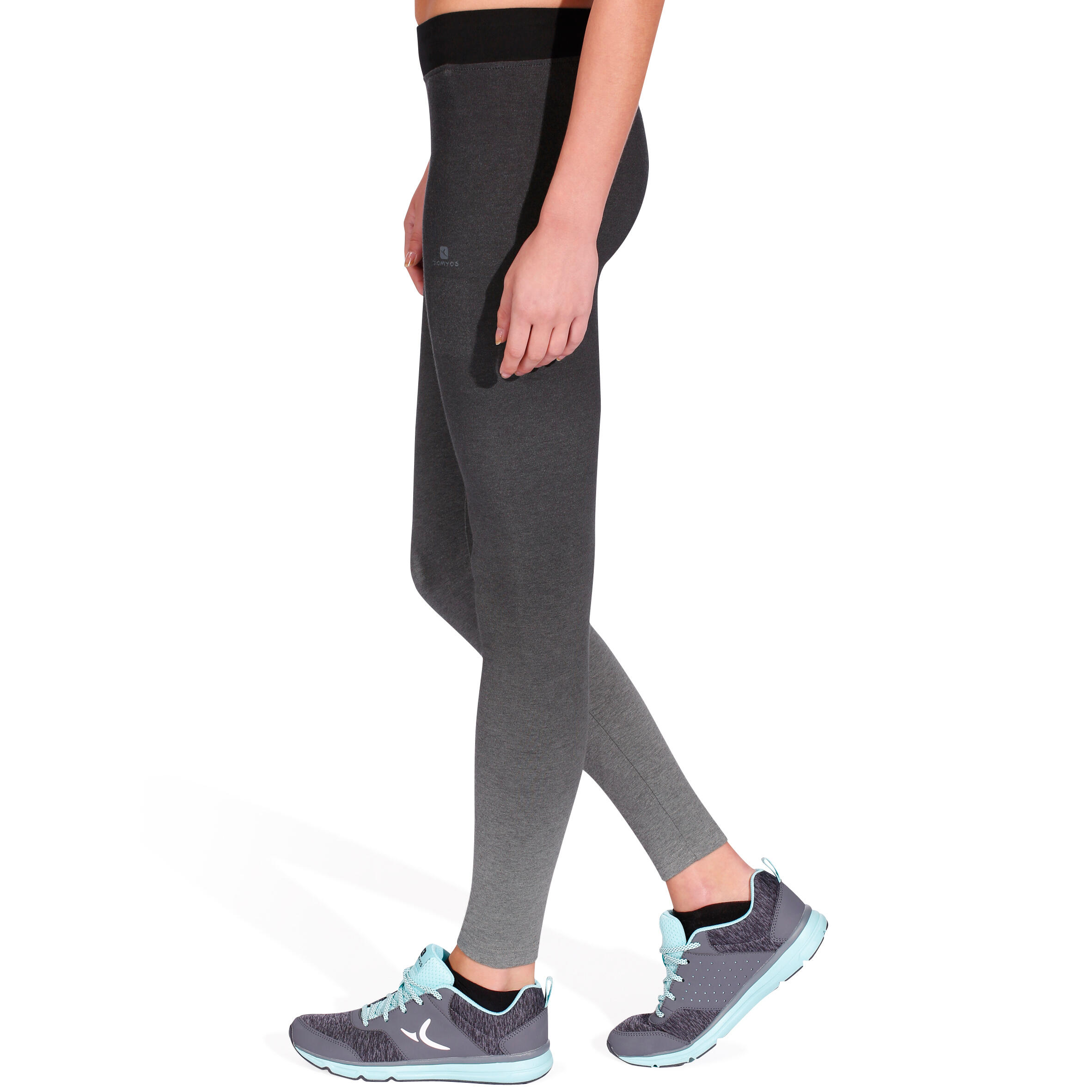 Fit+ Women's Slim-Fit Fitness Leggings - Colour-Fade Black 5/11