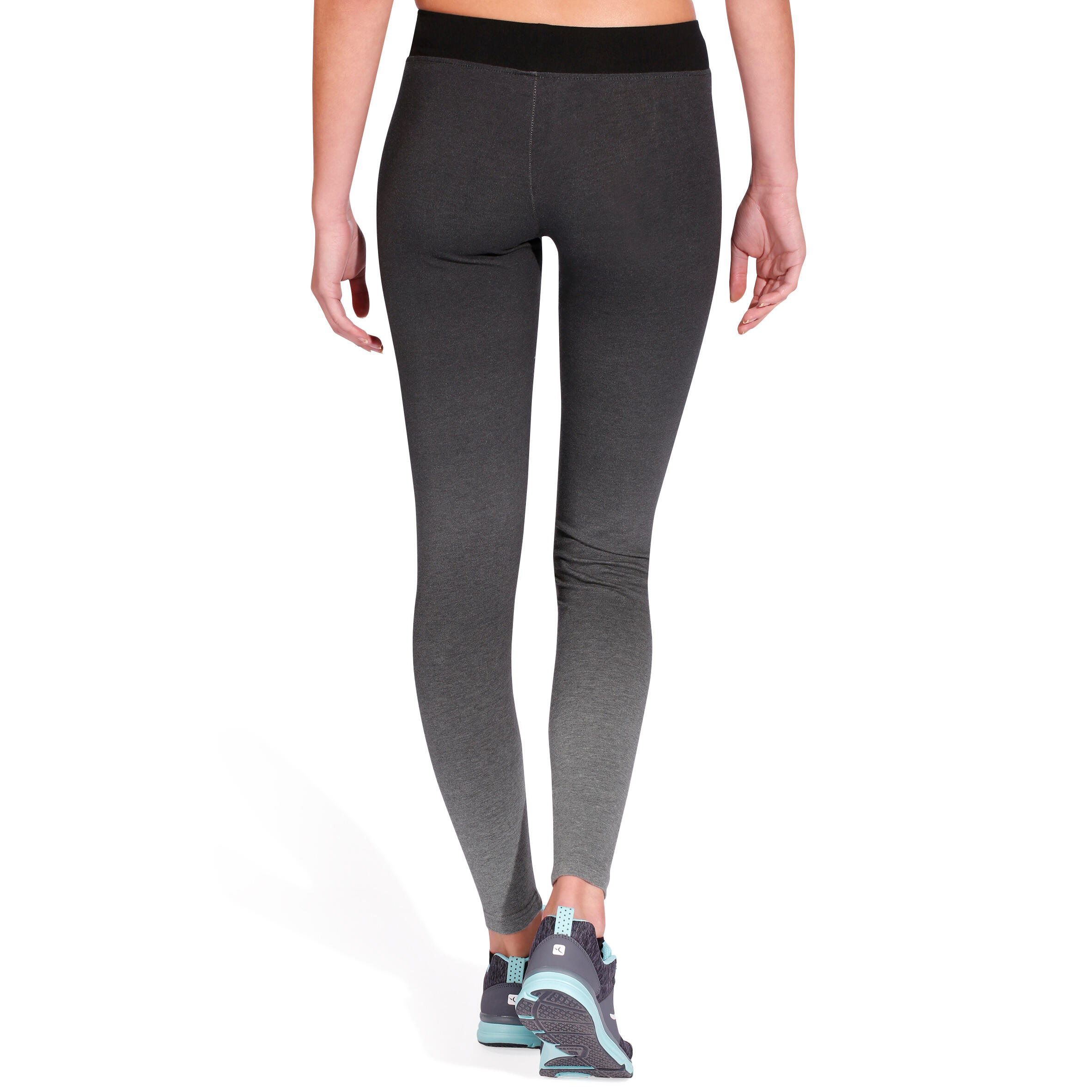Fit+ Women's Slim-Fit Fitness Leggings - Colour-Fade Black 4/11
