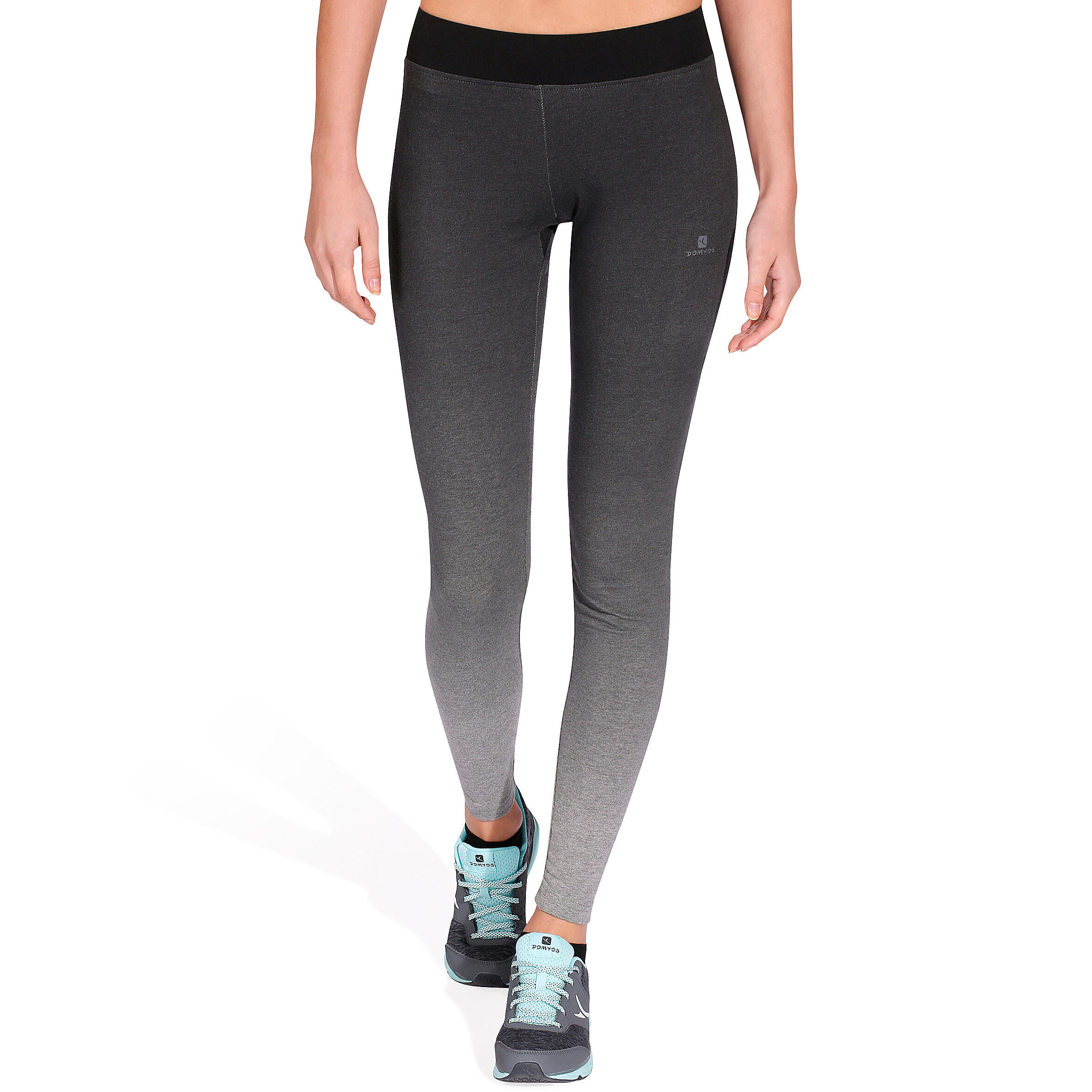 Fit+ Women's Slim-Fit Fitness Leggings - Colour-Fade Black 2/11