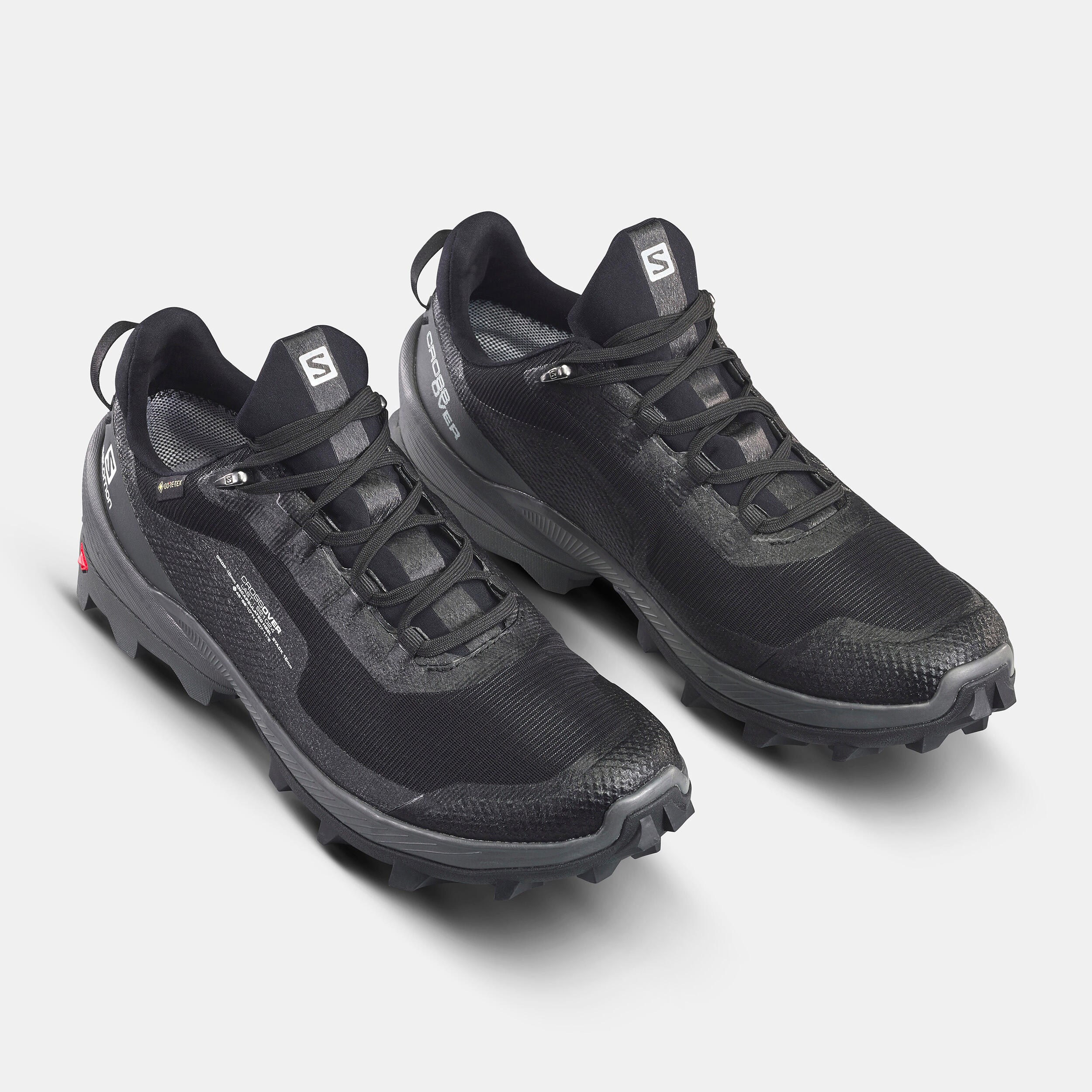 Men's waterproof walking shoes - Salomon Crossover - Black 4/5