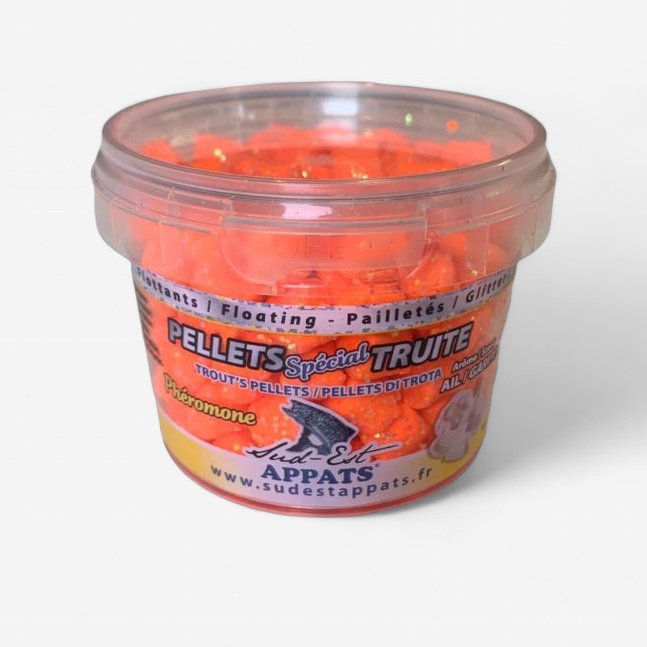ESCHE PÊCHE DE LA TRUITE EN ETANG AUX APPATS PELLETS FLOTTANTS ORANGE 1/1
