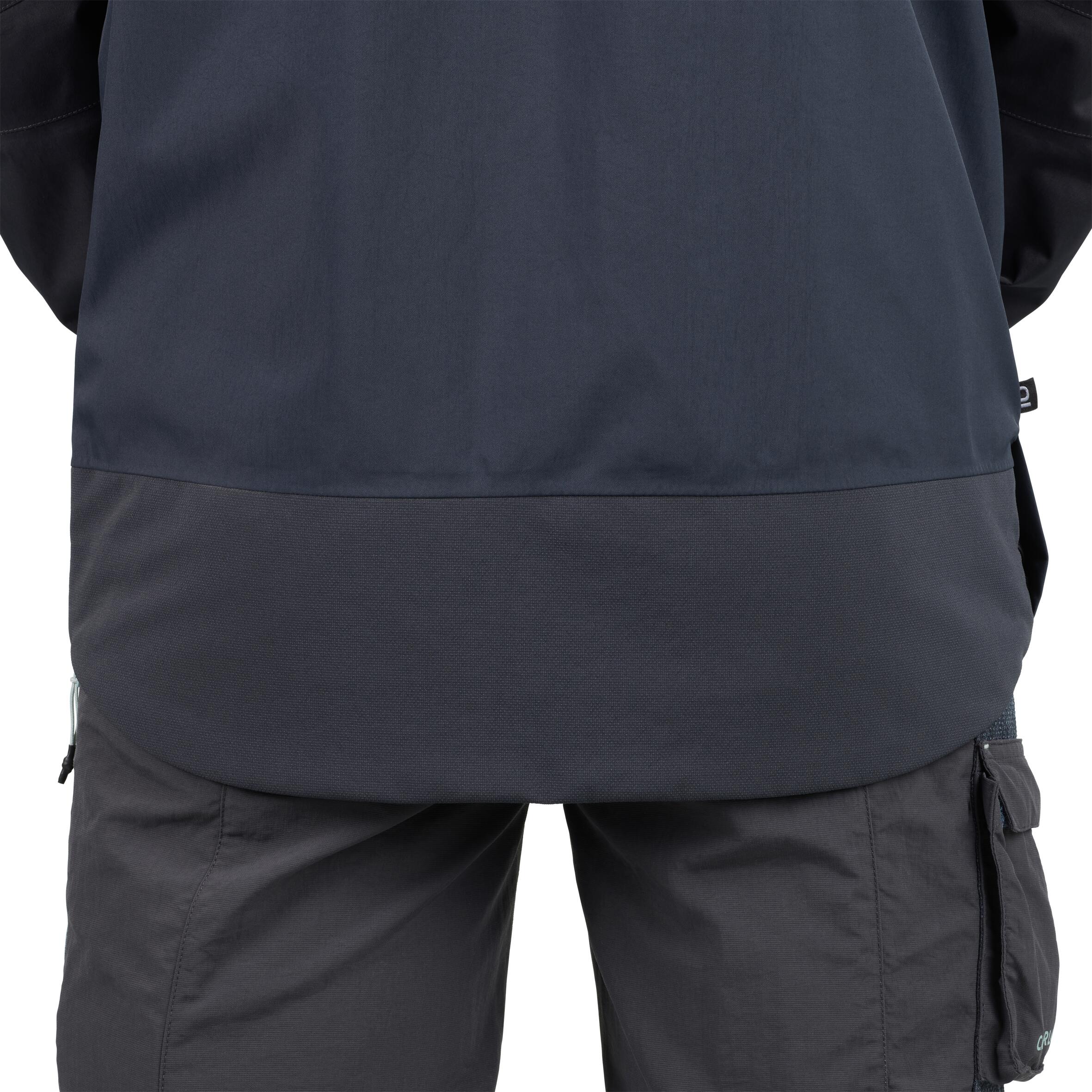 Waterproof Fishing Jacket 900 blue Black, Carbon grey Caperlan