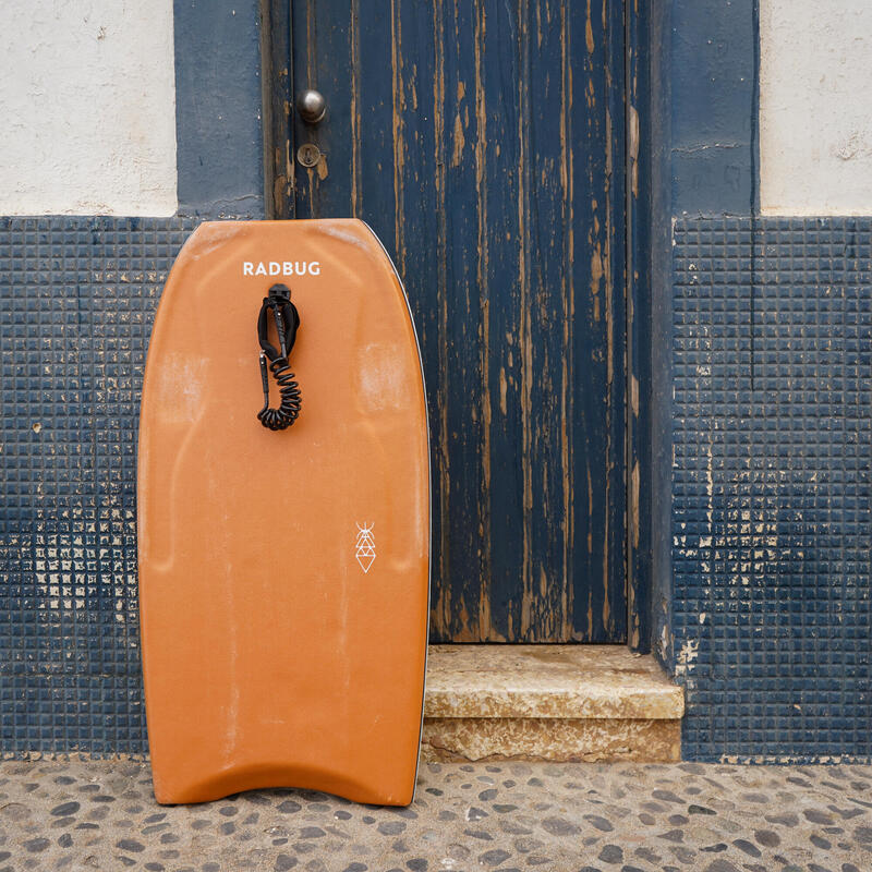 Bodyboard 500 marron bleu avec leash