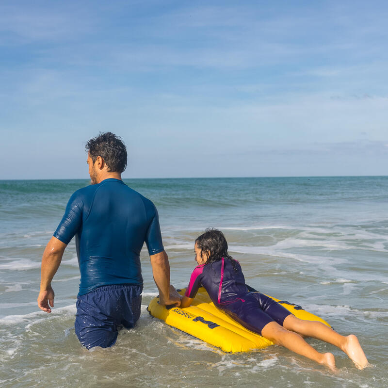 OPBLAASBAAR TANDEM BODYBOARD VOOR KINDEREN EN VOLWASSENEN grijsblauw