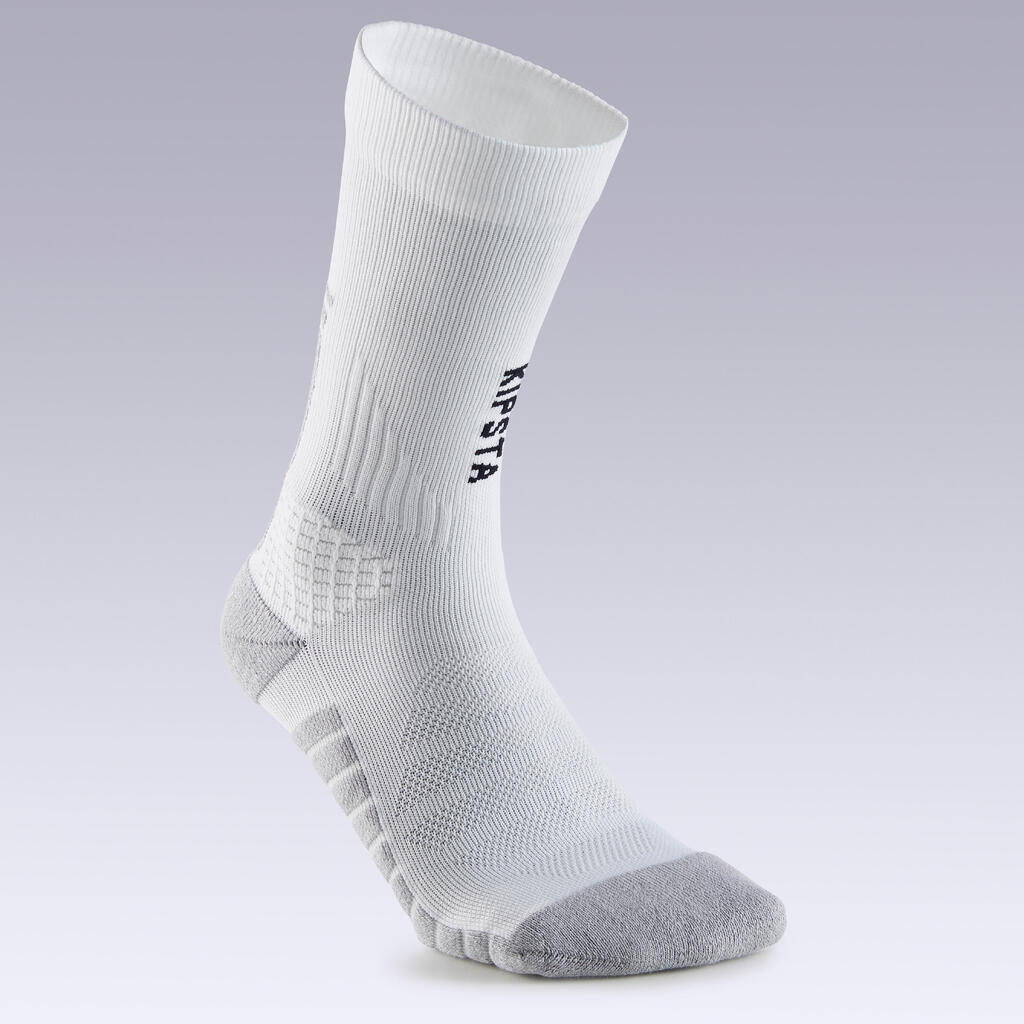 Stredne vysoké športové ponožky biele