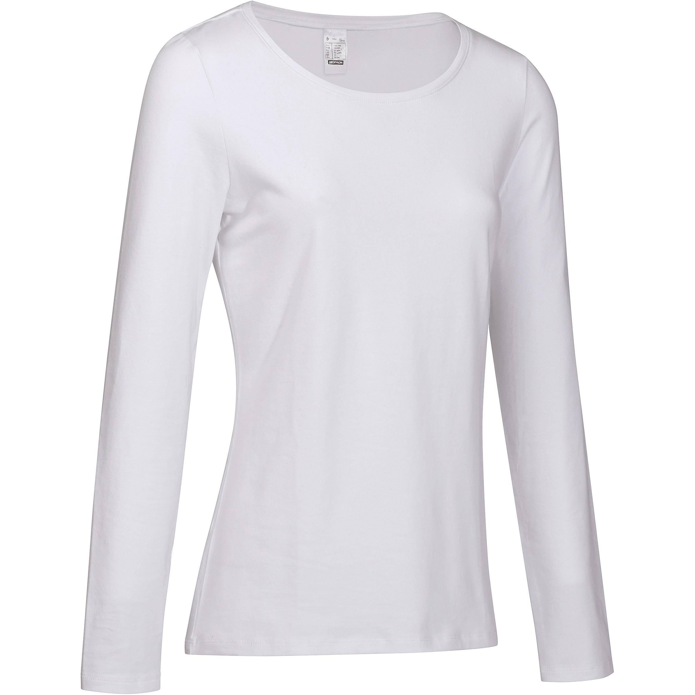 t shirt manche longue blanc femme