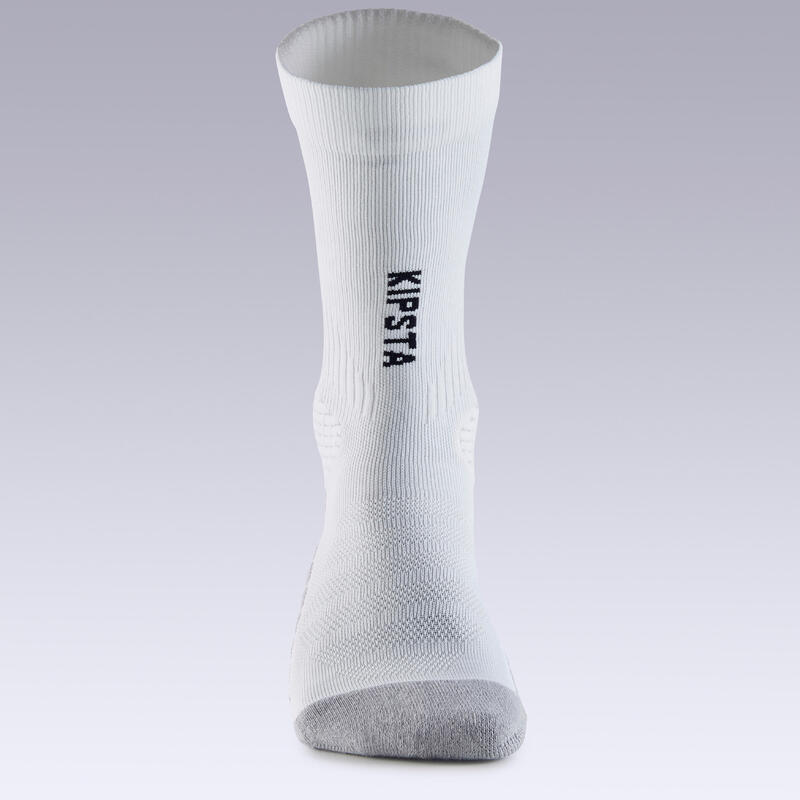 Damen/Herren Fussball Sportsocken halbhoch weiss