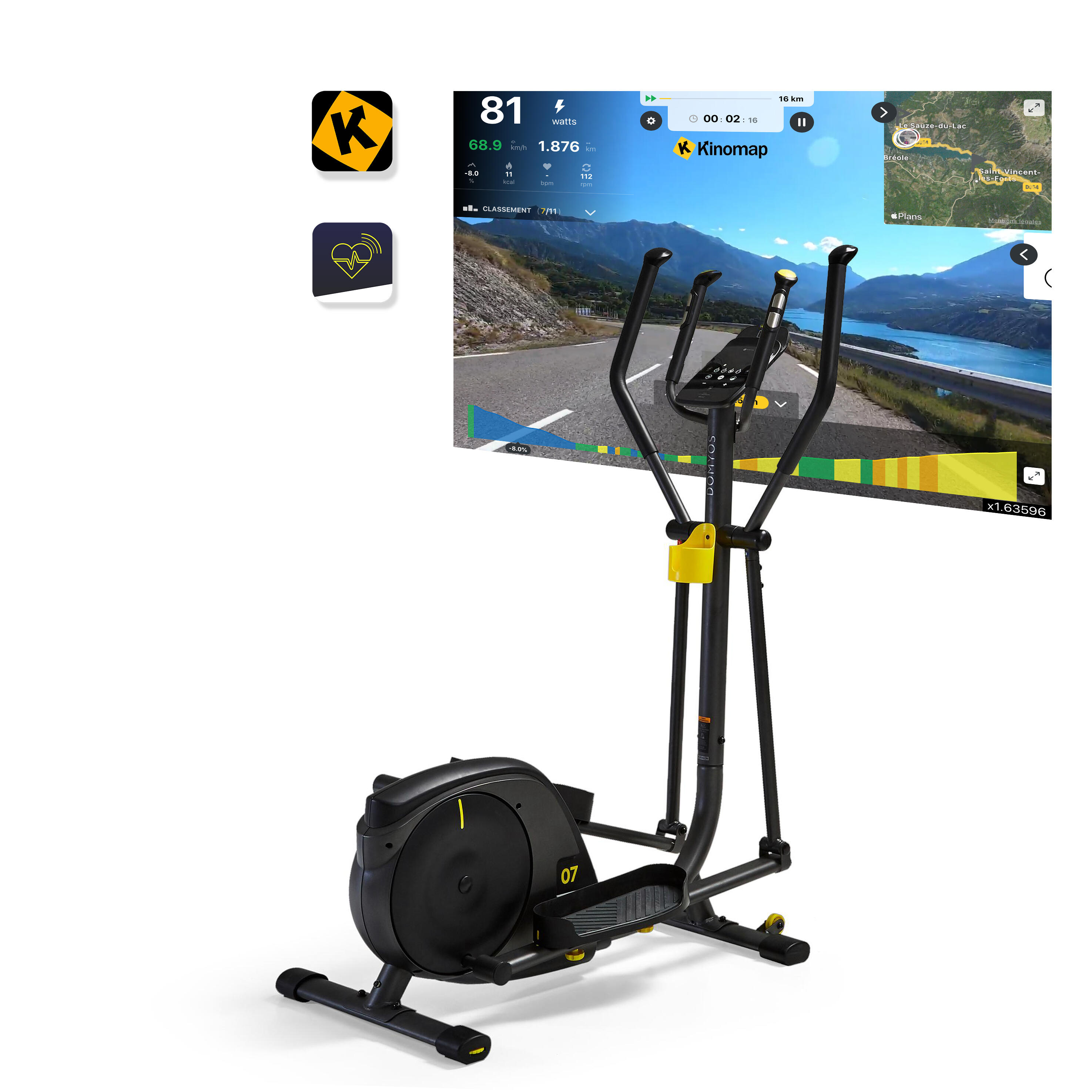 Rower eliptyczny Domyos 500 E-connected