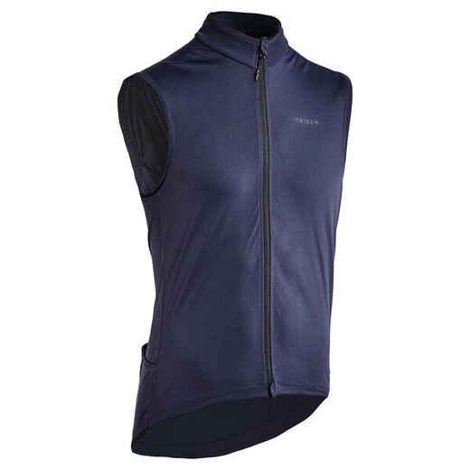 
      Men's Sleeveless Road Cycling Jersey RC500 - Navy Blue
  