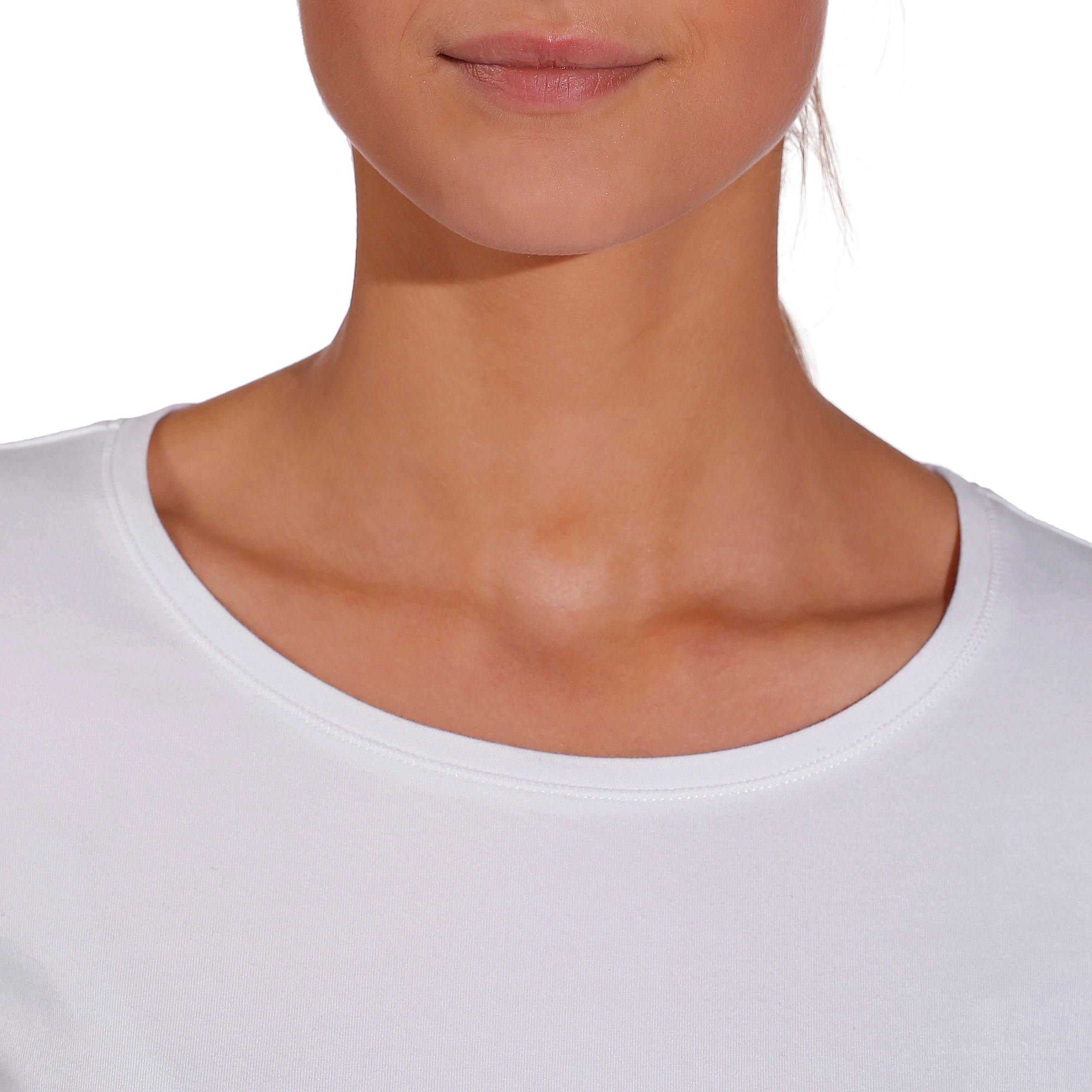 100 Women's Long-Sleeved Stretching T-Shirt - White 6/9