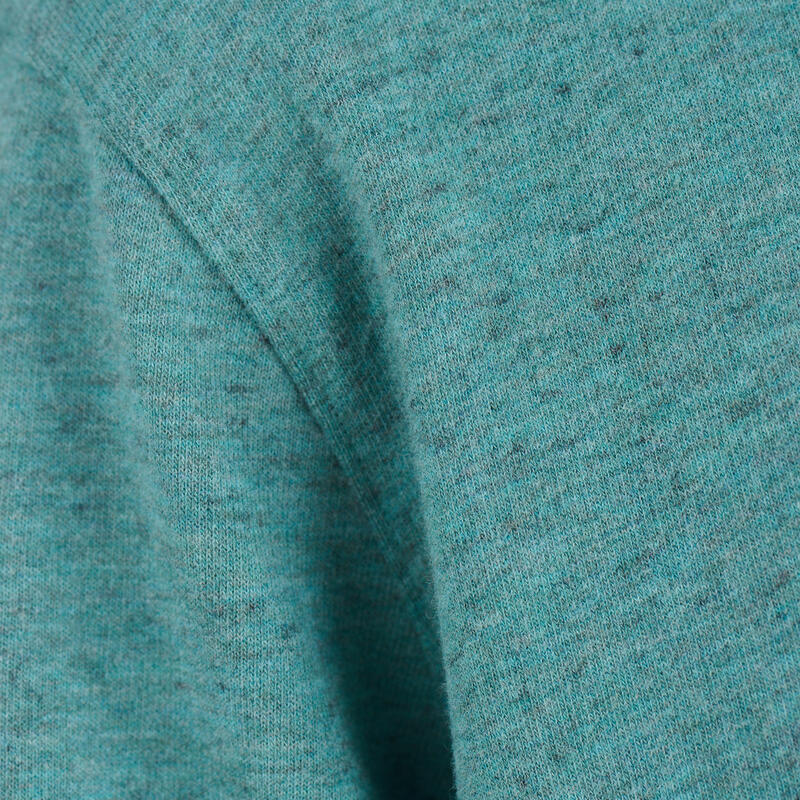 Sweater voor fitness limited edition ronde hals groen