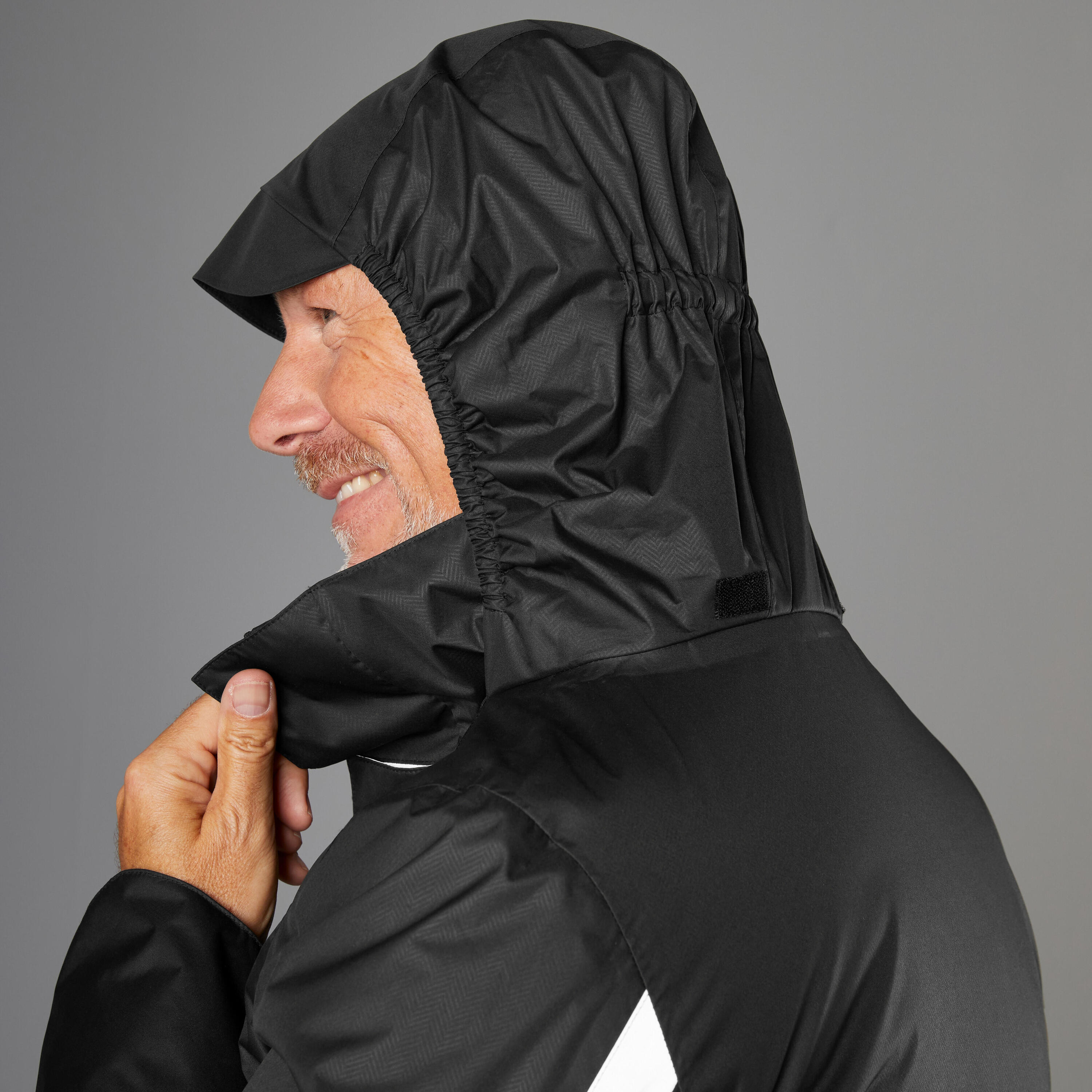 Men's City Cycling Warm Rainproof Jacket 540 - Black 9/16