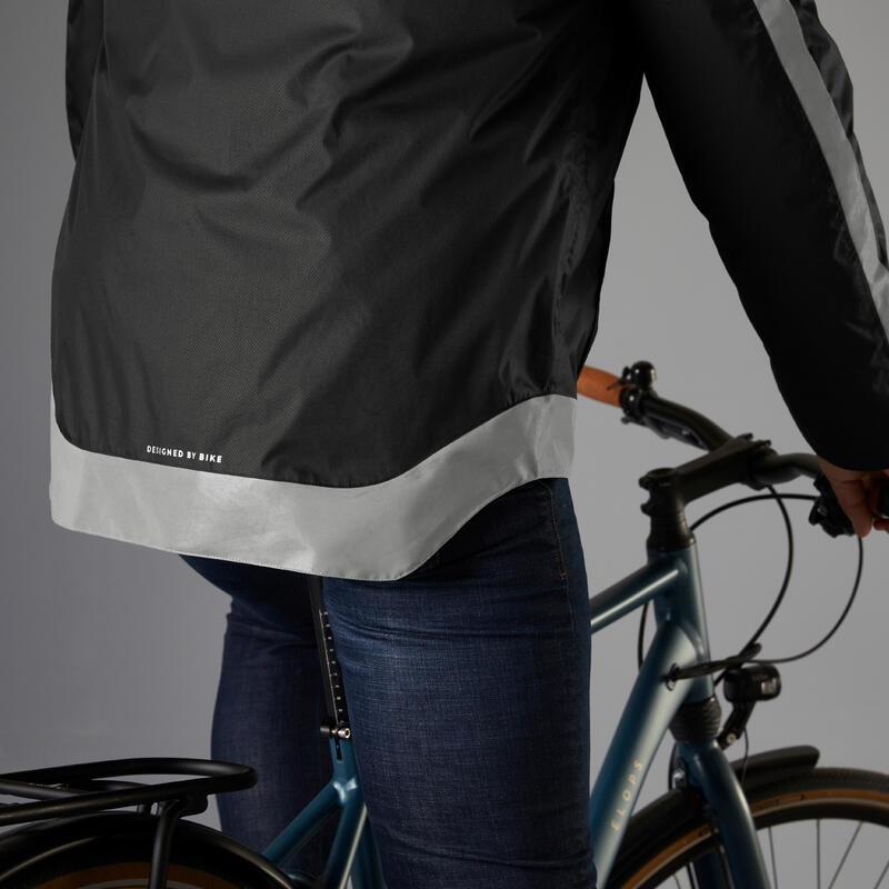 CHAQUETA IMPERMEABLE CÁLIDA BICI 540 HOMBRE NEGRO 