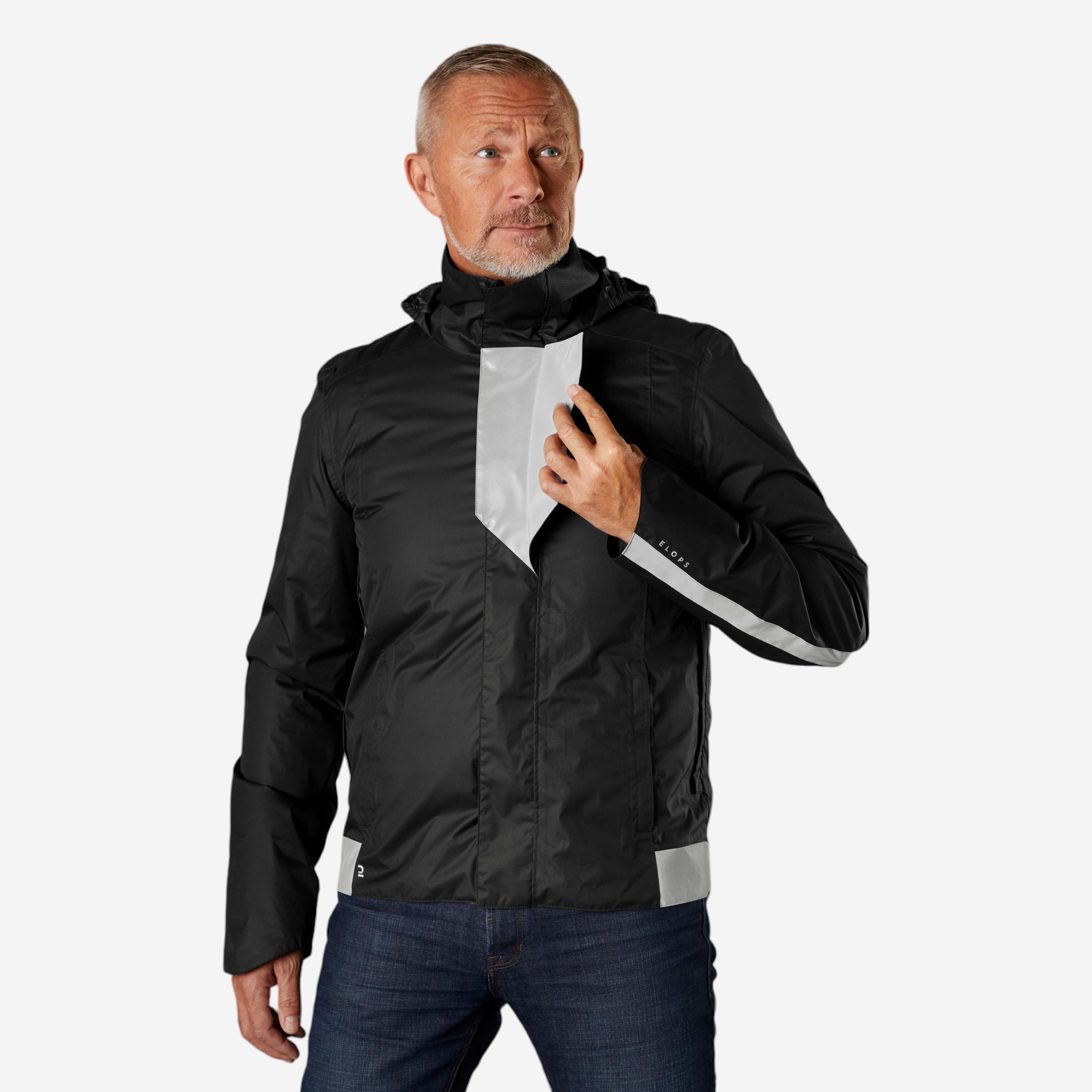 Men's City Cycling Warm Rainproof Jacket 540 - Black
